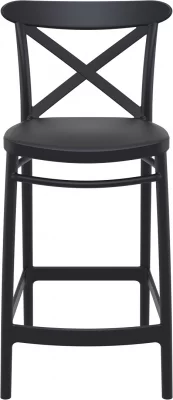 Стул пластиковый полубарный Cross Bar 45X50X96 CM чёрный 4