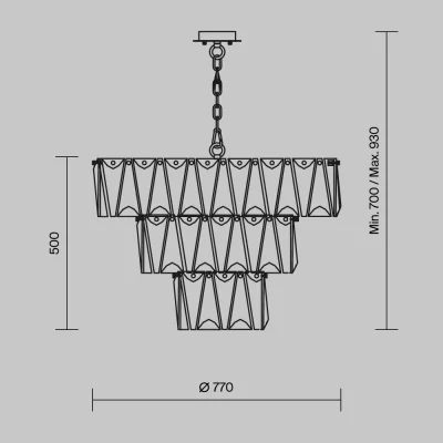 Подвесная люстра Пунтес 77X77X93 CM 4