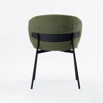 Стул Шамбери зеленая ткань ножки металл черный 59X60X80 CM 5