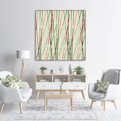 Постер Vintage print of Japanese textile 105X105 CM 3