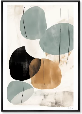 Набор из двух постеров на холсте Shapes in pastel colors 75X105 / 75X105 CM 3