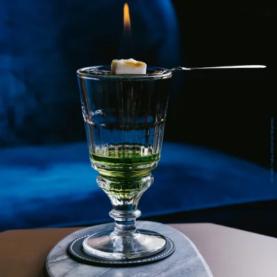 Набор из двух бокалов с ложкой Absinthe 300 ml 4