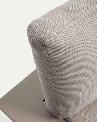 Алюминиевый трехместный диван с левым шезлонгом Vathi, тауп 250X159 CM 5