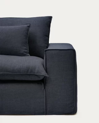Диван Anarela на 2 места из льна и вискозы с чехлом Dark Grey 220 CM 4