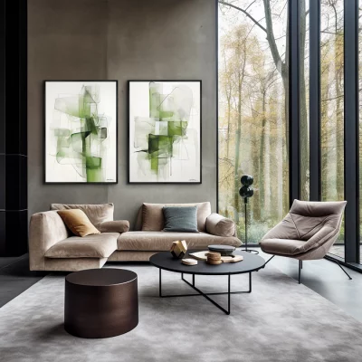Набор из двух постеров на холсте The Structural 75X105 / 75X105 CM 4