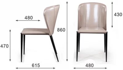 Стул Albert 47X62X85 CM цвета капучино 5
