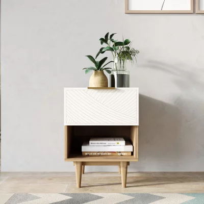 Тумбочка прикроватная Line 40X35X50 CM beige 4