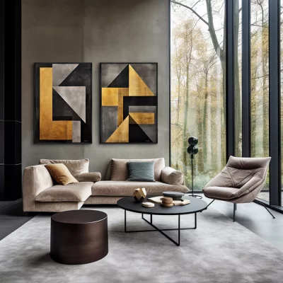 Набор из двух постеров на холсте Sharp corners 75X105 / 75X105 CM 4