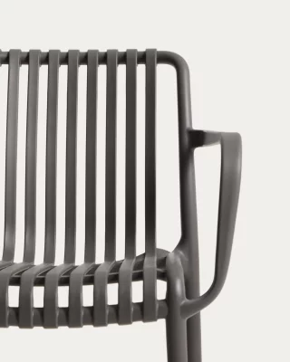 Штабелируемый уличный стул Isabellini графитовый 57X51X80 CM 4