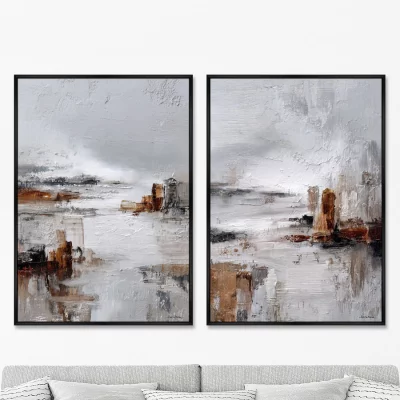 Композиция из двух репродукций картин на холсте Low Tide 75X105 / 75X105 CM 8