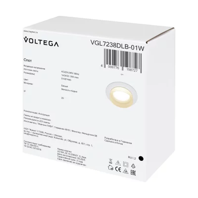 Встраиваемый светильник VGL7238DLB-01W 7