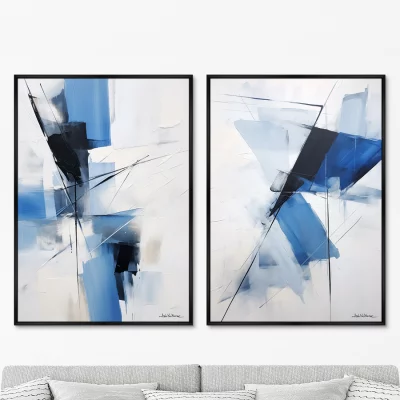Набор из двух постеров на холсте Geometry of Winter Colors 75X105 / 75X105 CM 8