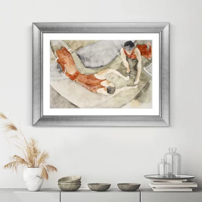 Постер Two Trapeze Performers in Red 81X61 CM 3