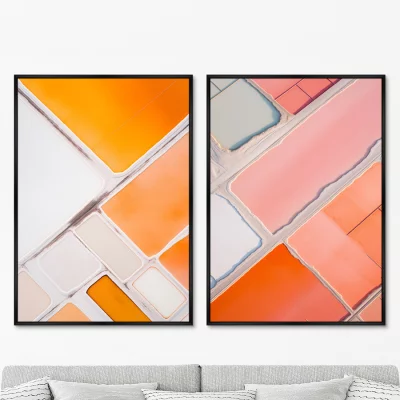 Набор из двух постеров на холсте Salt lakes 75X105 / 75X105 CM 8