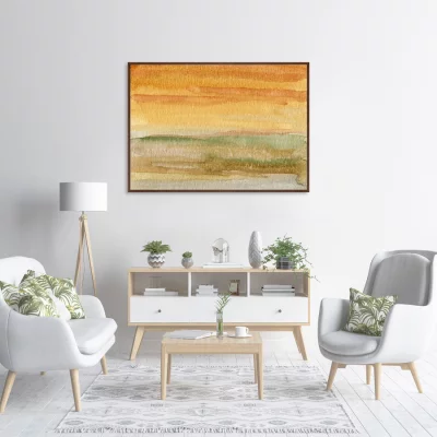 Репродукция на холсте Valley landscape in July 105X75 CM 3