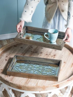 Комплект из двух декоративных подносов Konrad 43X27X5 / 40X24X5 CM 12