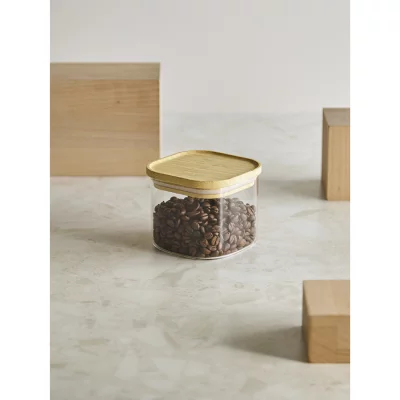 Банка для хранения квадратная glass bamboo, 600 мл 4