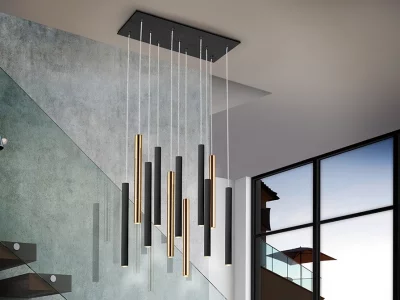 Подвесной светильник Varas 11L черный/золотой DIM 61X25X40 CM 7