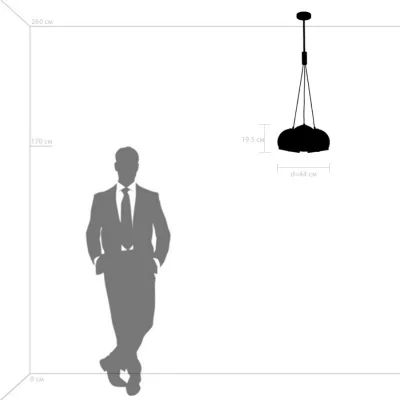 Подвесная люстра Sferico 44X44X113 CM 5