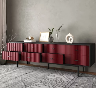 Комод Emerson 190X45X60 CM Red 3
