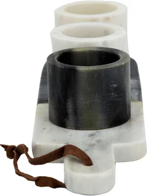 Набор мраморных чашек на подносе, 4 предмета 31.8X9X7 CM 9