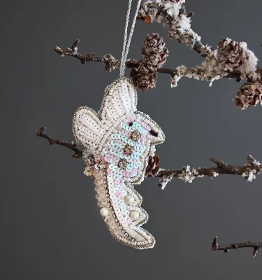 Набор из четырёх ёлочных украшений Christmas Pearls 10 CM 4