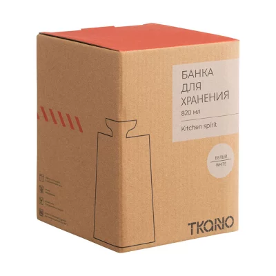 Банка для хранения белого цвета из коллекции kitchen spirit, 820 мл 6