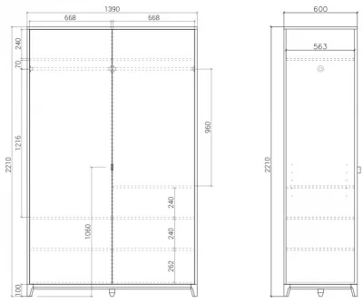 Шкаф Case 139X60X221 CM 6