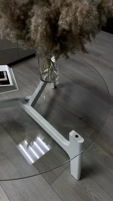 Журнальный стол Вуд Белый 90X35X90 CM 4