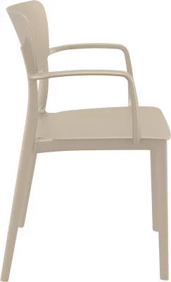 Стул пластиковый Lisa 53X54X82 CM бежевый 5