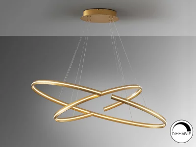 Подвесной светодиодный светильник Elipse золотой большой DIM BLUETOOTH 120X60X105 CM 8
