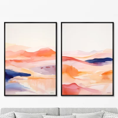 Набор из двух постеров на холсте Spilled ​​Colors 75X105 / 75X105 CM 8