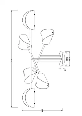Люстра Маллоу FR5228PL-06W 91X91X38 CM 13