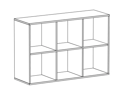 Полка навесная 6 отделений Play 113X37X75 CM 3