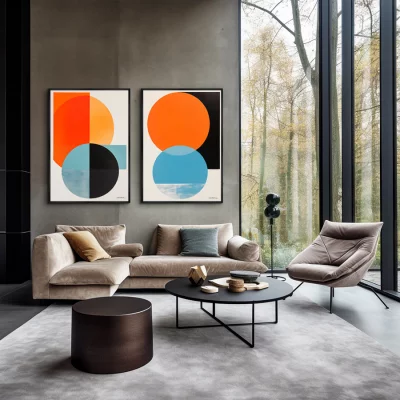 Набор из двух постеров на холсте Celestial bodies 75X105 / 75X105 CM 4