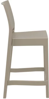 Стул пластиковый полубарный Maya 45X50X98 CM бежевый 5