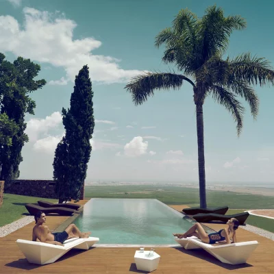 Шезлонг Faz Sun Chaise 204X70X42 CM оранжевого цвета 4