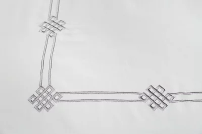 Комплект постельного белья с вышивкой Арктик, серый, семейный 145X210 CM 11
