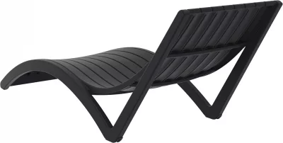 Шезлонг пластиковый Slim 180X72X70 CM чёрный 3