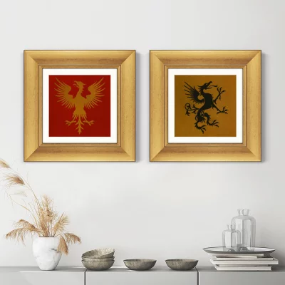 Диптих Seamless pattern featuring griffin 36X36 / 36X36 CM 5
