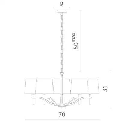 Подвесная люстра Soprano 70X70X81 CM 5