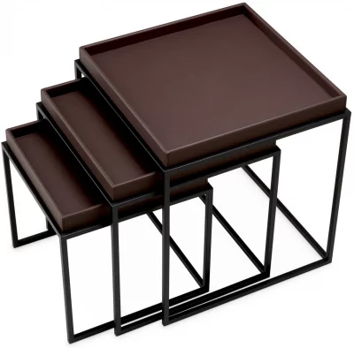 Набор приставных столиков Leonard 45X45X44 / 49X49X52 / 55X55X60 CM 5