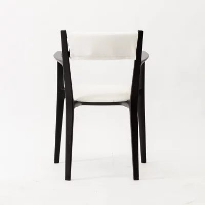 Стул Виннер белая экокожа массив березы тон черный глянец 56X48X82 CM 5