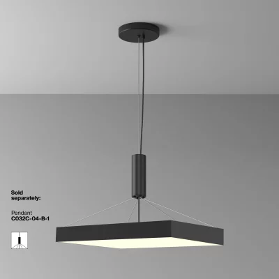 Потолочный светильник Zon черный квадратный 600x600 11