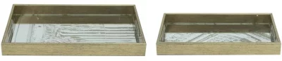 Комплект из двух декоративных подносов Lujza 45X30X5 / 39X25X5 CM 5