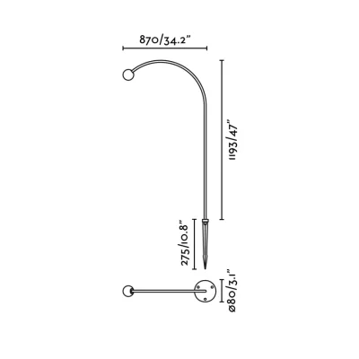 Ландшафтный светильник CUCA 1193 чёрный LED 3W 2700K 145.8X85.9X8.5 CM 6