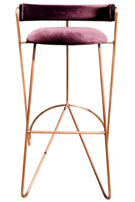 Стул барный Loop 53X58X94 CM пурпурный 3