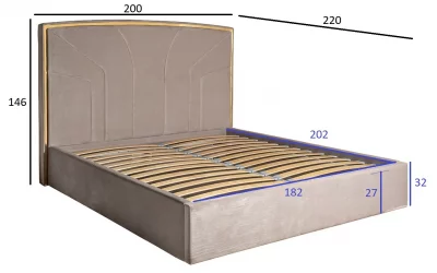 Кровать Lancy 200X220X146 CM 7