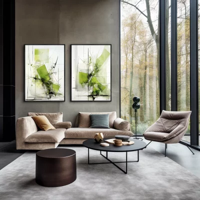 Набор из двух постеров на холсте Espacio fragil 75X105 / 75X105 CM 4