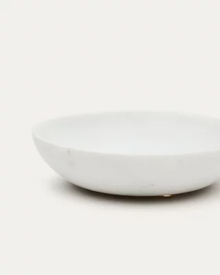 Маленькая сервировочная тарелка из белого мрамора Ecin 15X15X3 CM 5